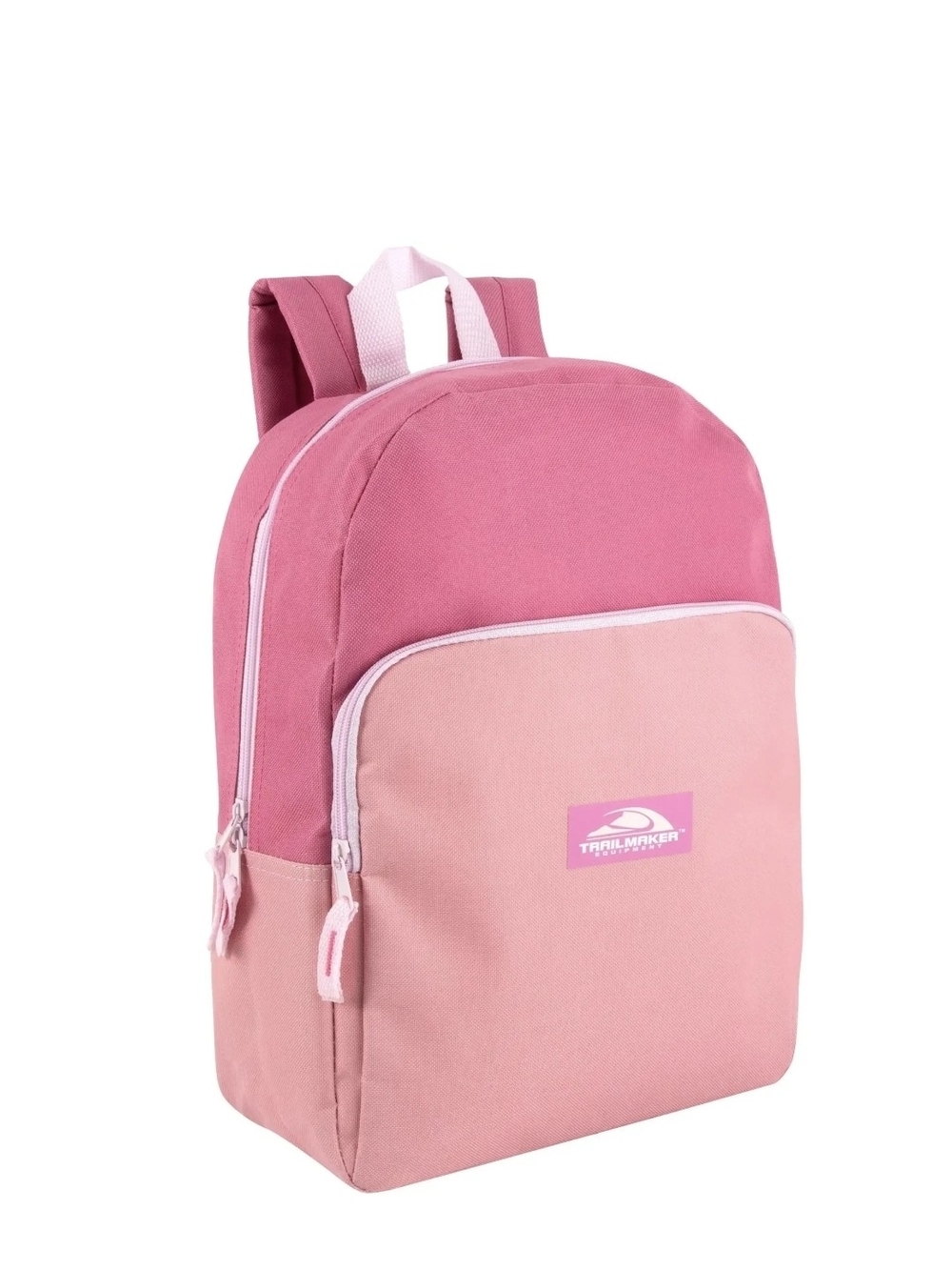 Pink Kids Backpack - Two-Tone Light & Dark Pink